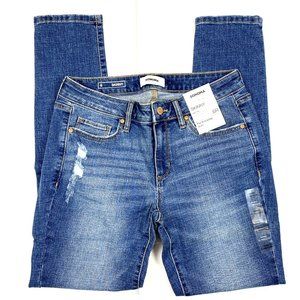 Women's Sonoma Supersoft Stretch Midrise Skinny Jeans Destructed Fresh Blue - 6R